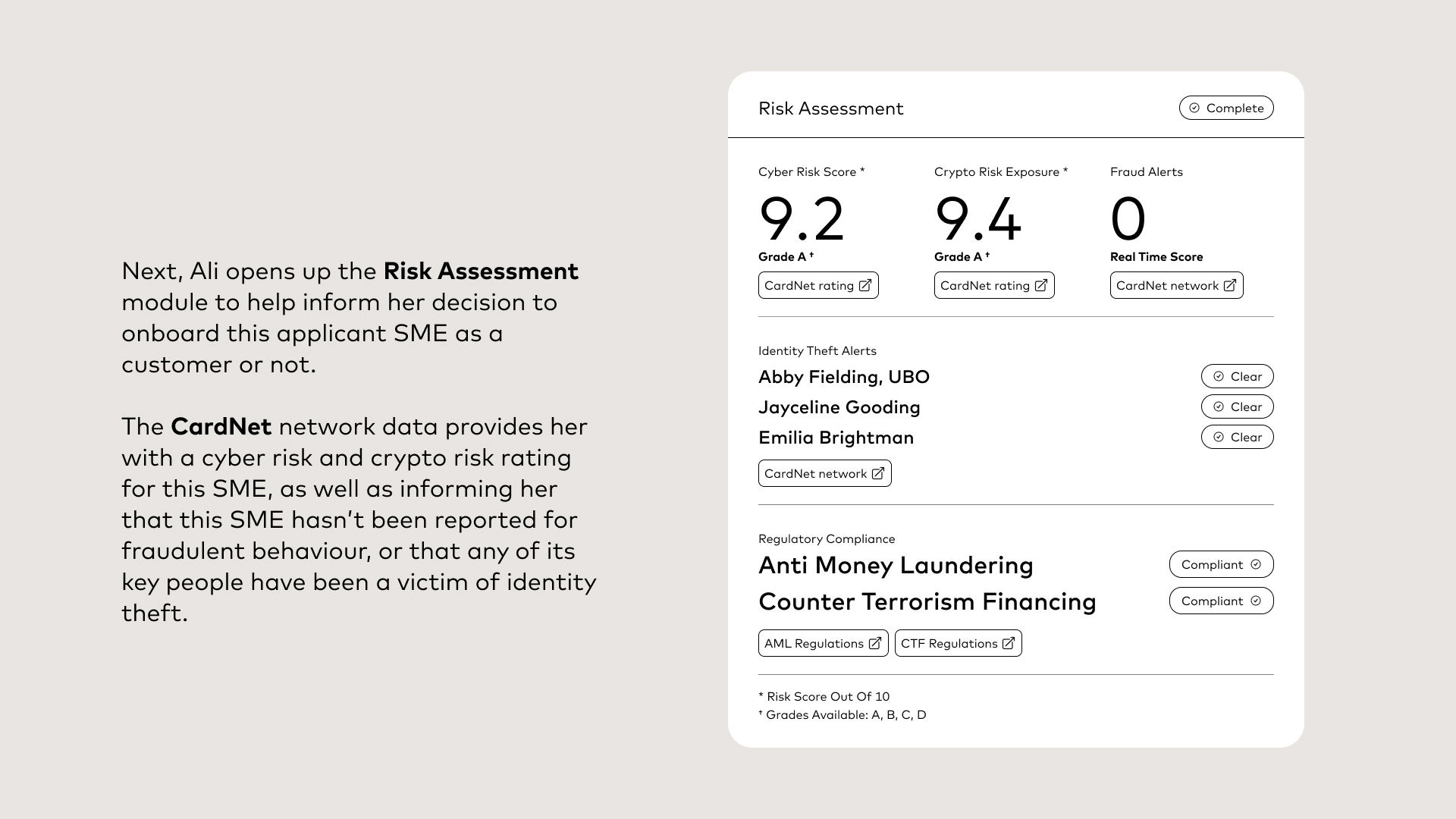 Image of low fidelity KYB software concept